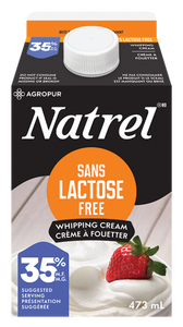 Crème à fouetter sans lactose Natrel 35 %